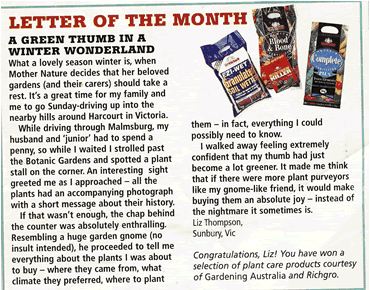 Letter of Commendation